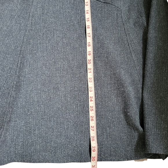 Hiroko Steel-Blue Midi Skirt 6-Panel Flare Angled Waist&Hip Cuts Size 16 - Picture 10 of 10